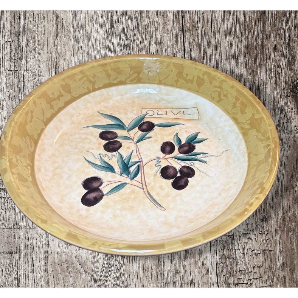 Susan Winget Certified International Siena Olive Branch Serving Bowl